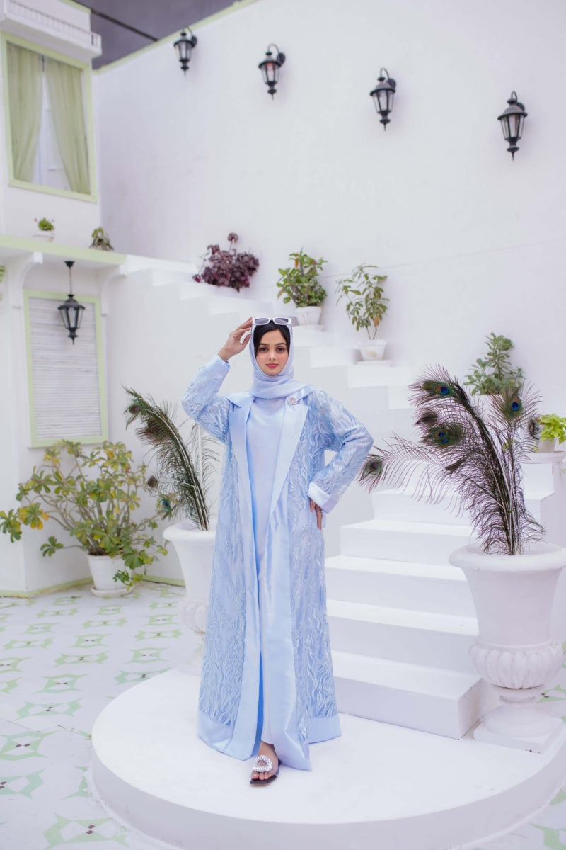 Blue Luxe Abaya - La Khilaba