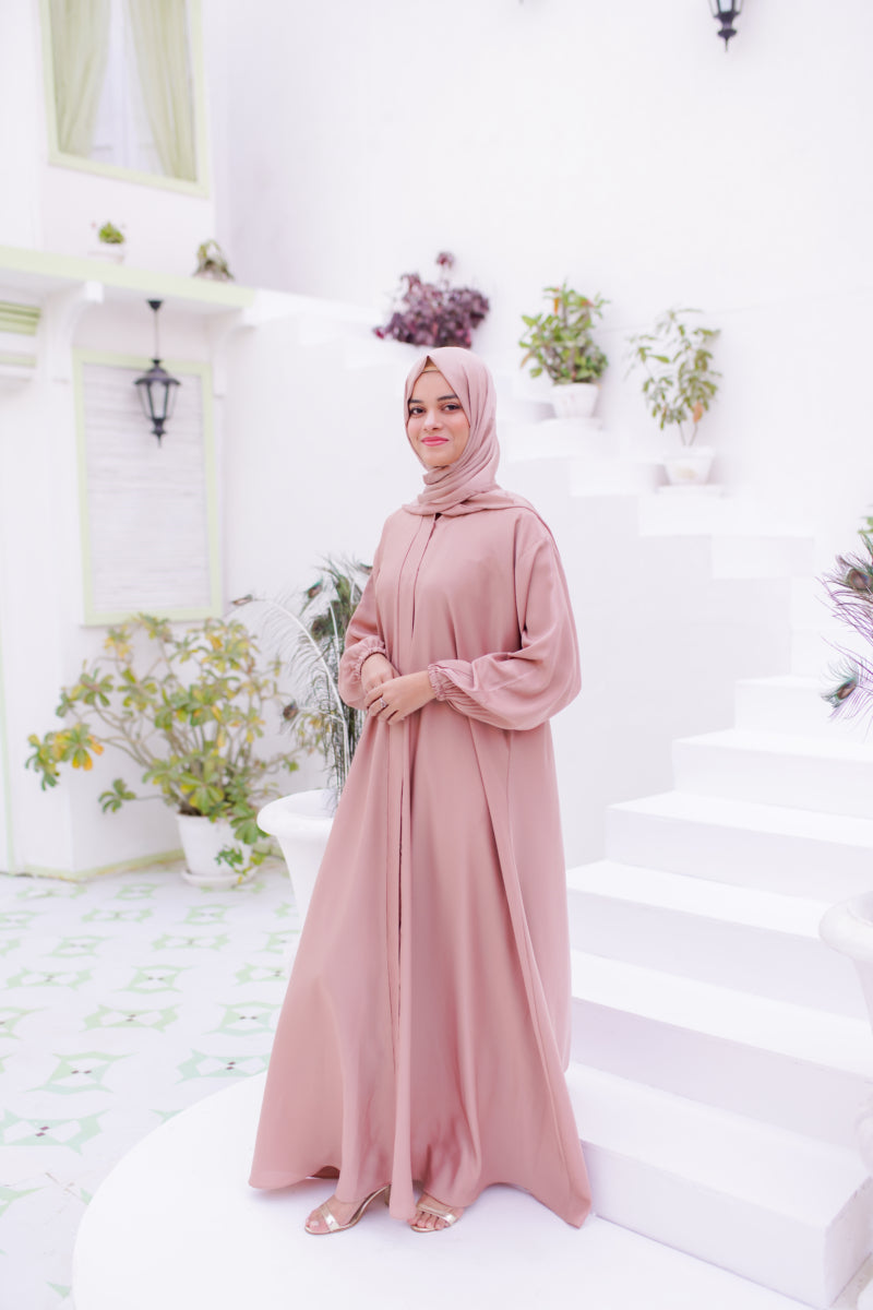 Blush Flared Abaya - La Khilaba