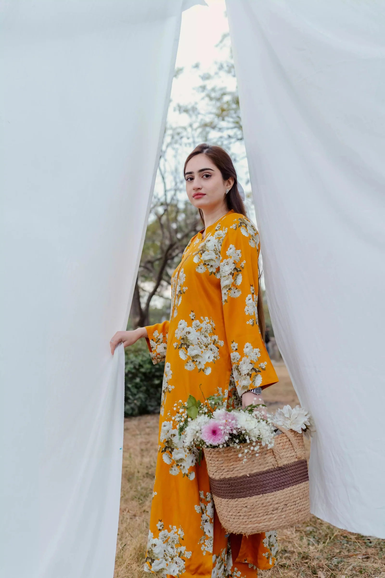 Floral Yellow Suit – Eleganza