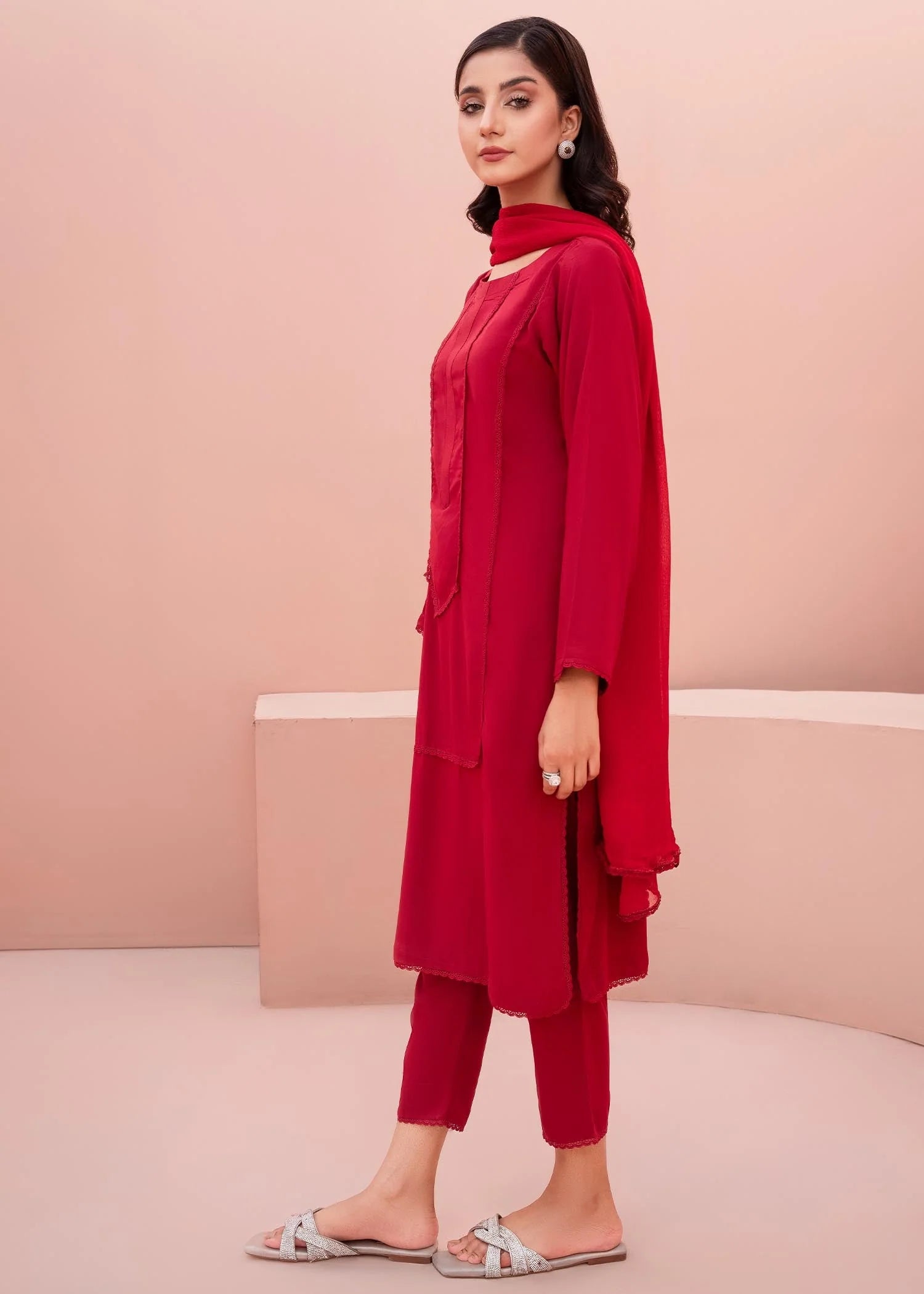 Mehrunisa RSM Collection silk dress with traditional embroidery