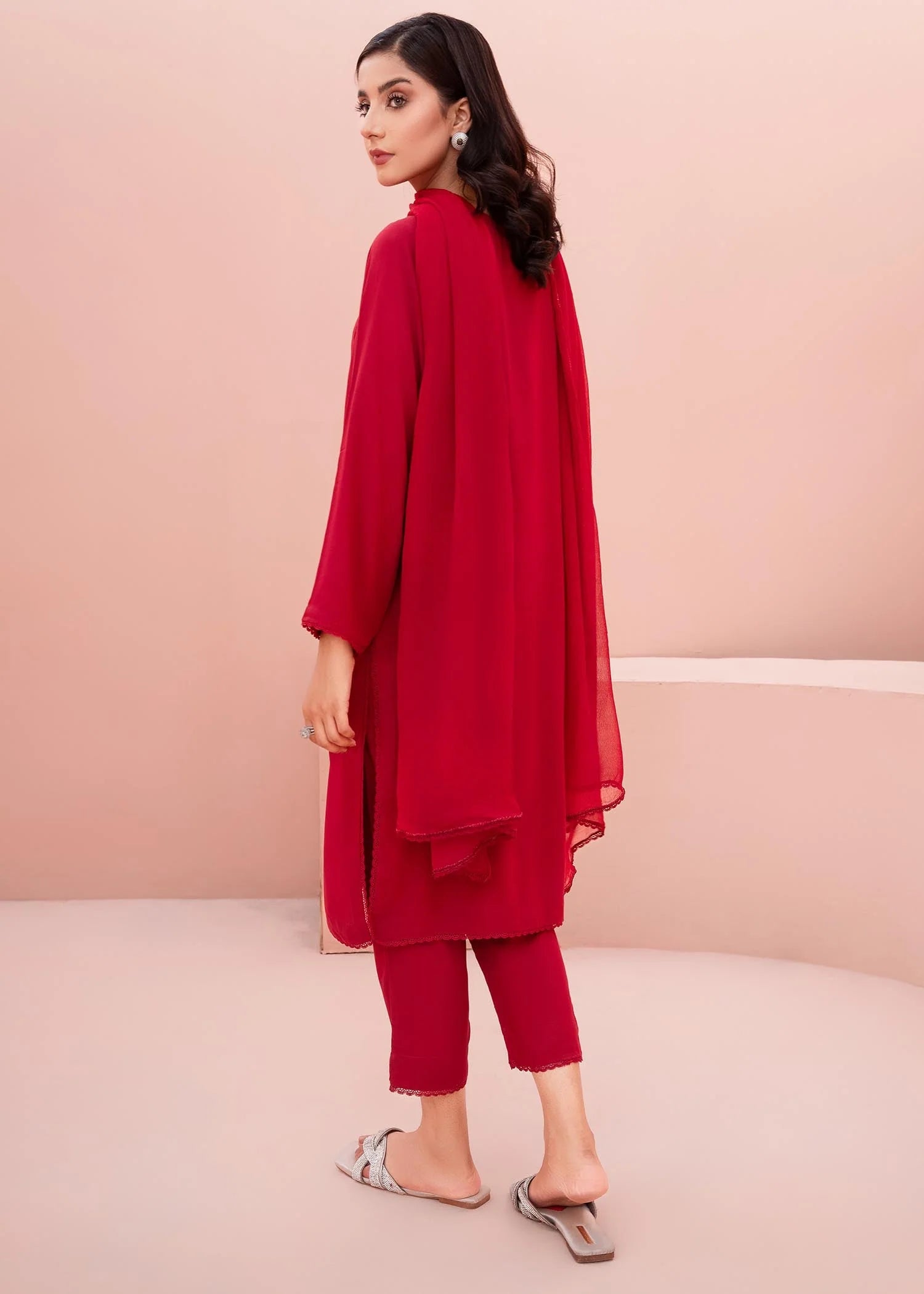 Mehrunisa RSM Collection silk dress with traditional embroidery